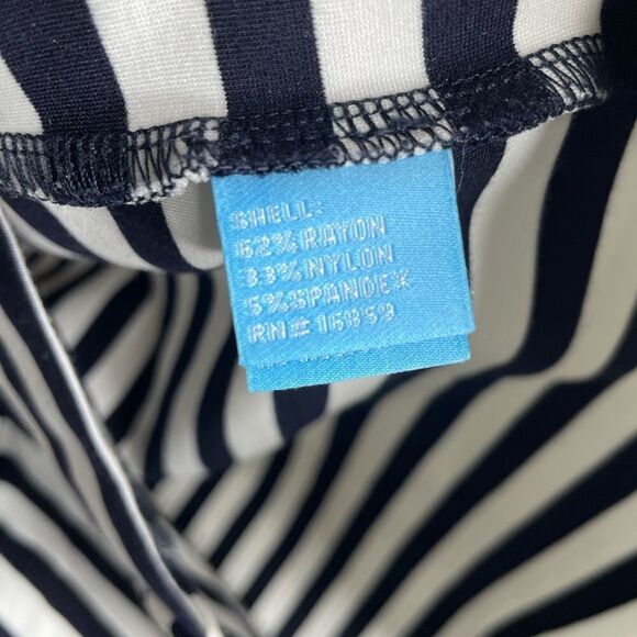 J. McLaughlin Black and White Striped Ponte Dress - Picture 4 of 4